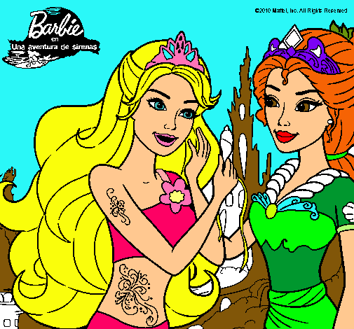 Barbie se despiede de la reina sirena