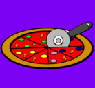 Dibujo Pizza pintado por PIZZATOON