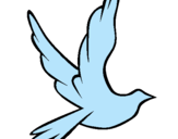 Dibujo Paloma de la paz al vuelo pintado por labodaesta