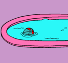 Dibujo Pelota en la piscina pintado por tyna