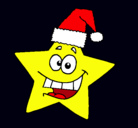 Dibujo estrella de navidad pintado por kabra