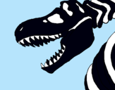 Dibujo Esqueleto tiranosaurio rex pintado por maletilla22
