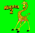 Dibujo Madagascar 2 Melman pintado por mirka