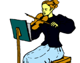 Dibujo Dama violinista pintado por asya