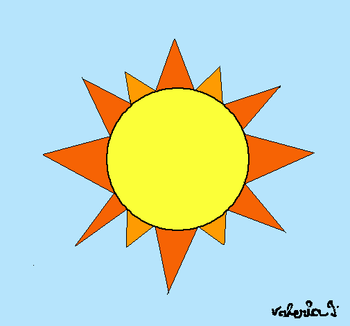 Dibujo Sol pintado por Helga