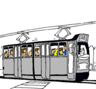 Dibujo Tranvía con pasajeros pintado por 2001