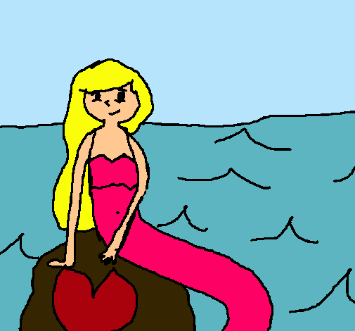 Dibujo Sirena III pintado por Helga