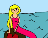 Dibujo Sirena III pintado por Helga