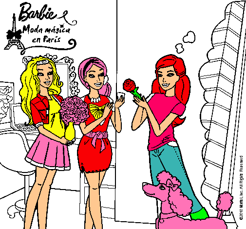 Barbie de compras con sus amigas