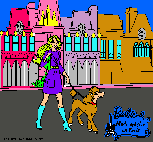 Dibujo Barbie y su perrita pintado por CELIA6