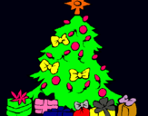 Dibujo Árbol de navidad pintado por gfhvbnjftrh7