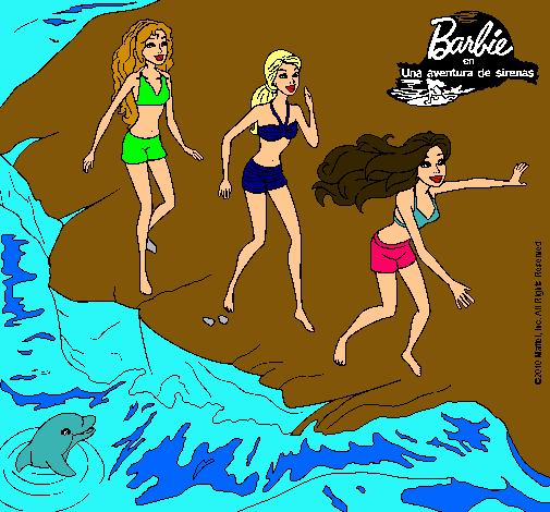 Barbie y sus amigas en la playa