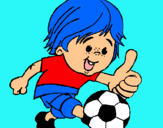 Dibujo Chico jugando a fútbol pintado por RAUL8