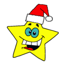 Dibujo estrella de navidad pintado por ewelina