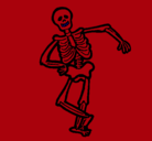 Dibujo Esqueleto contento pintado por fercharivera