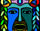 Dibujo Máscara Maya pintado por Guepardo