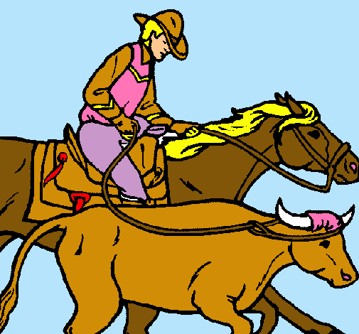 Vaquero y vaca