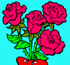 Dibujo Ramo de rosas pintado por Monita99