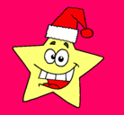 Dibujo estrella de navidad pintado por ckarla