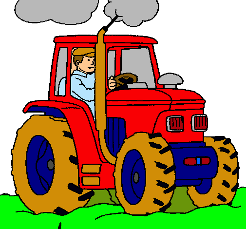 Tractor en funcionamiento