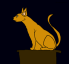 Dibujo Gato egipcio II pintado por candelarista