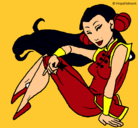 Dibujo Princesa ninja pintado por chinitta