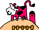Dibujo Vaca feliz pintado por orianita