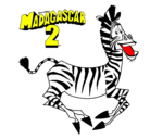 Dibujo Madagascar 2 Marty pintado por superliss