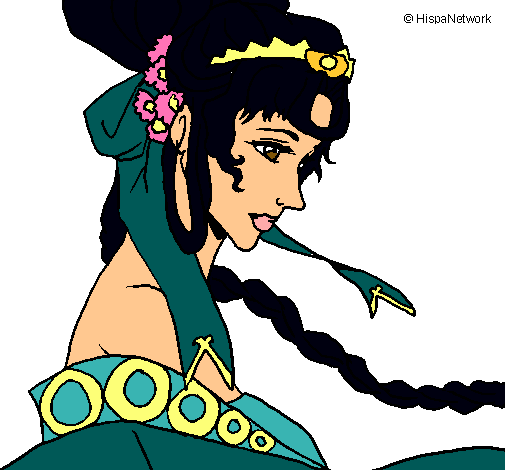 Dibujo Princesa china pintado por Extrellita