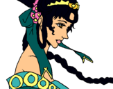 Dibujo Princesa china pintado por Extrellita
