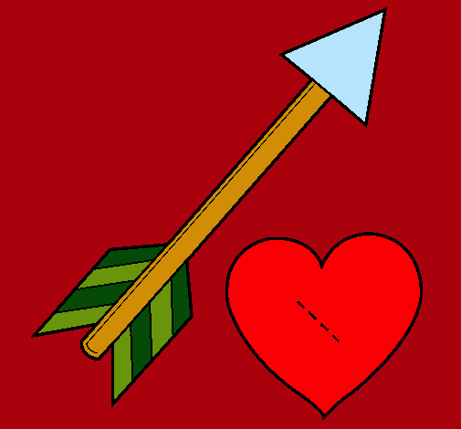 Dibujo Flecha y corazón pintado por Tina1