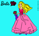 Dibujo Barbie vestida de novia pintado por isabelitasu
