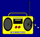 Dibujo Radio cassette 2 pintado por lesly