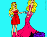 Dibujo Barbie estrena vestido pintado por rxsssss