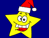 Dibujo estrella de navidad pintado por estrella1