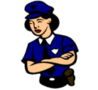 Dibujo Mujer policía pintado por mujer 