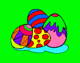 Dibujo Huevos de pascua pintado por -mixi-