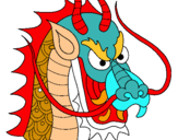 Dibujo Cabeza de dragón pintado por GOCU