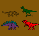 Dibujo Dinosaurios de tierra pintado por Feliciano