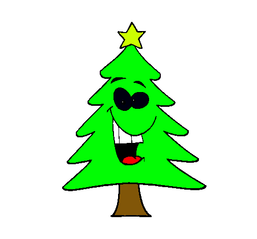 Dibujo árbol navidad pintado por kukypop