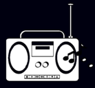 Dibujo Radio cassette 2 pintado por raulcrespitoJR