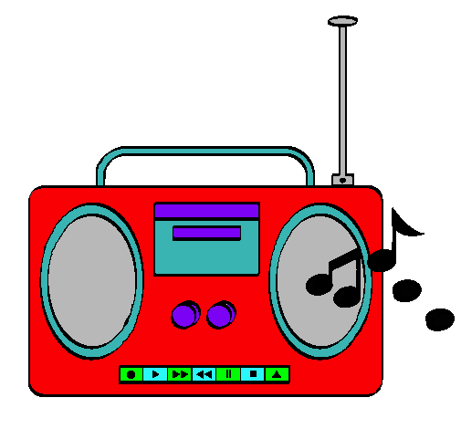 Dibujo Radio cassette 2 pintado por 2010