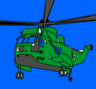Dibujo Helicóptero al rescate pintado por matris