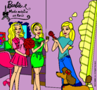 Dibujo Barbie de compras con sus amigas pintado por saratira