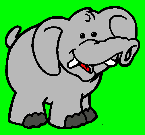 Dibujo Elefante pintado por -mixi-