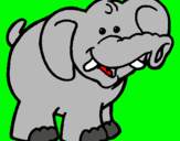 Dibujo Elefante pintado por -mixi-