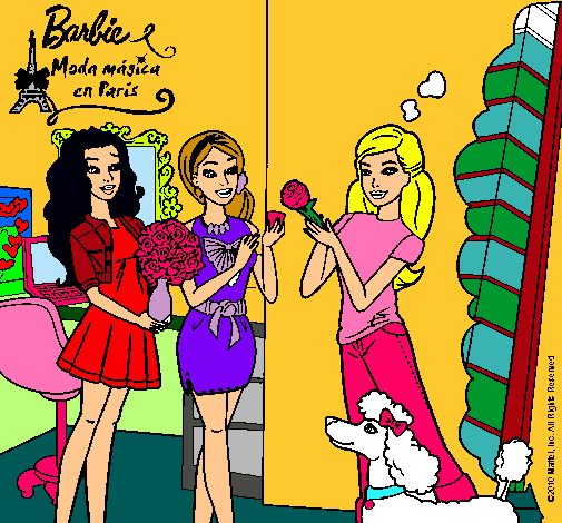 Barbie de compras con sus amigas