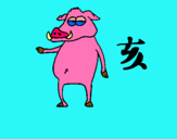Dibujo Cerdo  pintado por jacly