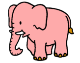 Dibujo Elefante bebe pintado por viviaaaaa  