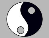 Dibujo Yin y yang pintado por yuky